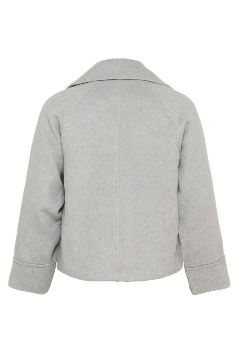 KAFFE PŁASZCZYK PŁASZCZ ELEGANCKI SZARY K495