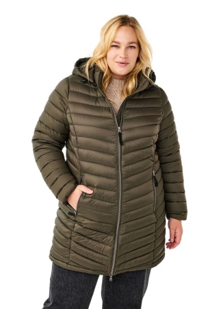 ZIZZI PRZEJŚCIOWA PIKOWANA KURTKA OLIWKOWA 734G