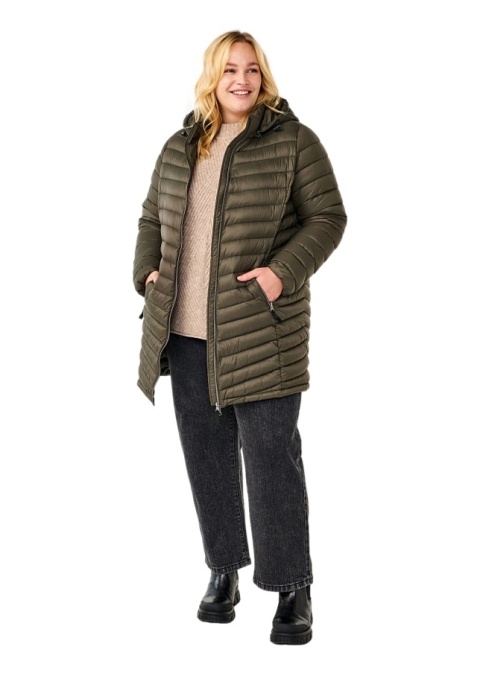 ZIZZI PRZEJŚCIOWA PIKOWANA KURTKA OLIWKOWA 734G