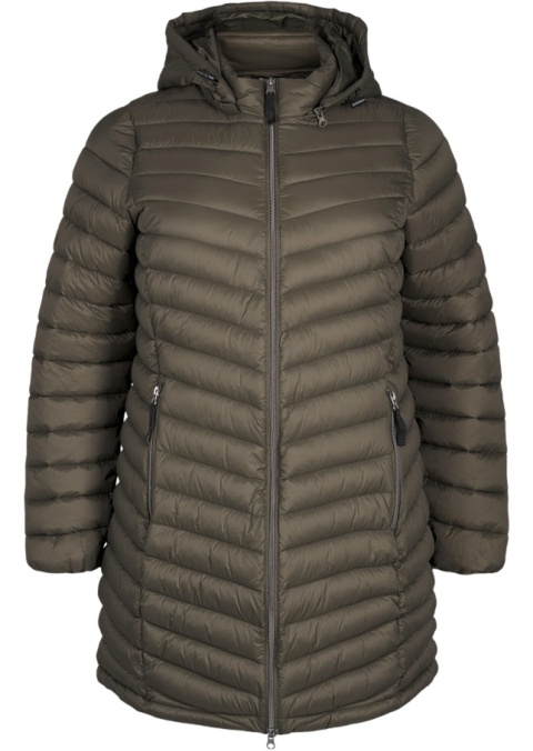 ZIZZI PRZEJŚCIOWA PIKOWANA KURTKA OLIWKOWA 734G