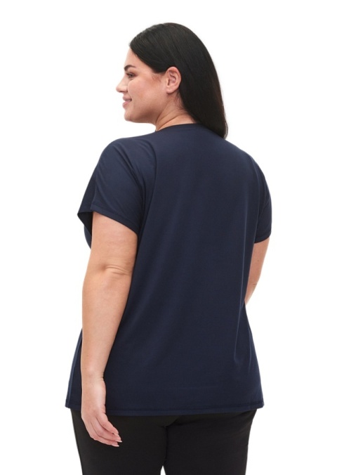 ZIZZI WYGODNY T-SHIRT SPORTOWY GRANATOWY 053G