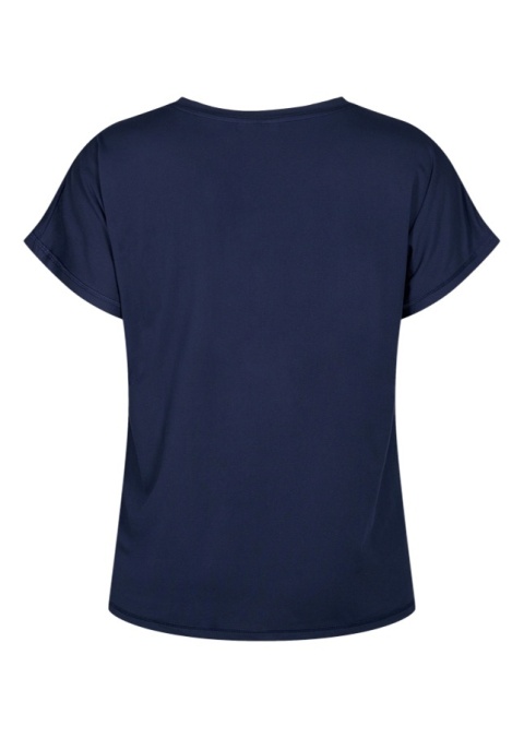 ZIZZI WYGODNY T-SHIRT SPORTOWY GRANATOWY 053G