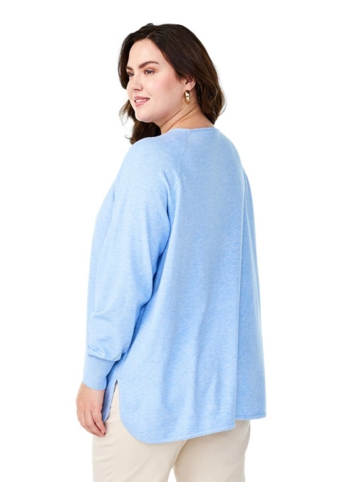 ZIZZI WYGODNA BŁĘKITNA BLUZKA DZIANINOWA 434A