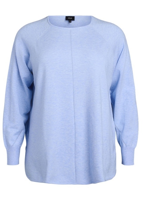 ZIZZI WYGODNA BŁĘKITNA BLUZKA DZIANINOWA 434A