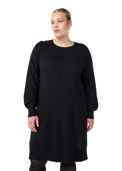 ZIZZI WYGODNA CZARNA SUKIENKA DZIANINA 479C