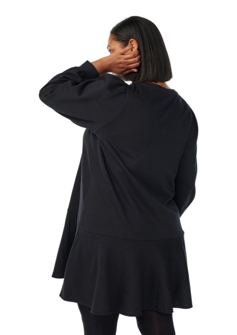 ZIZZI CZARNA DRESOWA SUKIENKA FALBANA 280A