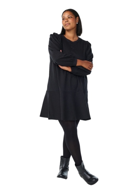 ZIZZI CZARNA DRESOWA SUKIENKA FALBANA 280A