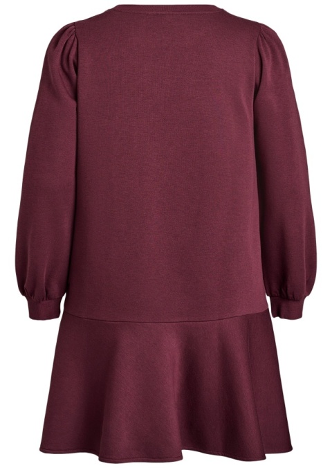 ZIZZI BORDOWA DRESOWA SUKIENKA FALBANA 280A