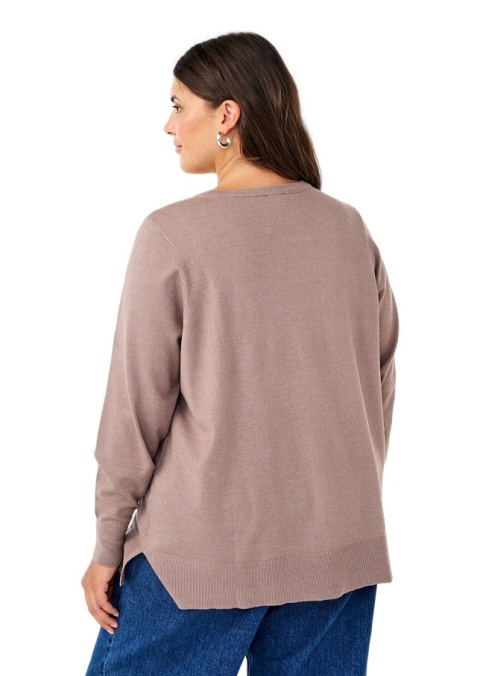 ZIZZI WYGODNA SZARA BLUZKA DZIANINOWA 368A