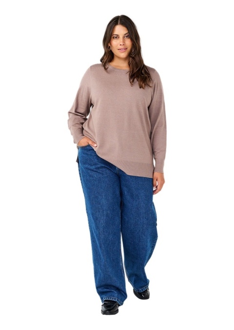 ZIZZI WYGODNA SZARA BLUZKA DZIANINOWA 368A