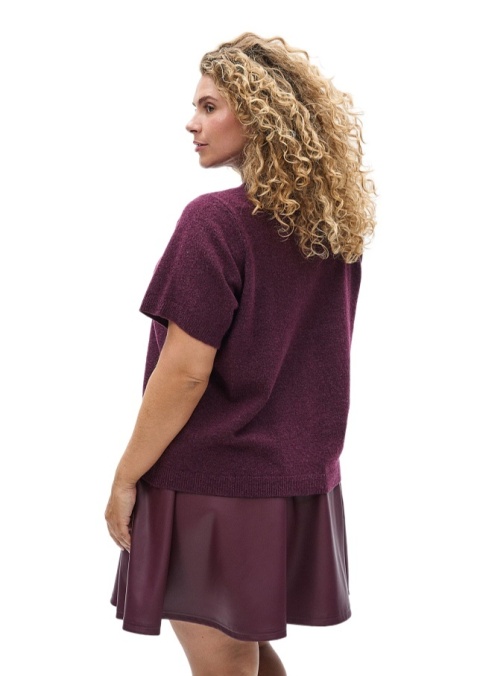 ZIZZI DZIANINOWY BORDOWY SWETEREK KARDIGAN 473D