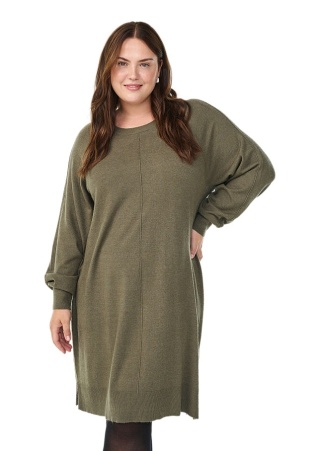 ZIZZI WYGODNA ZIELONA SUKIENKA DZIANINA 479C