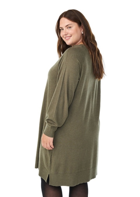 ZIZZI WYGODNA ZIELONA SUKIENKA DZIANINA 479C