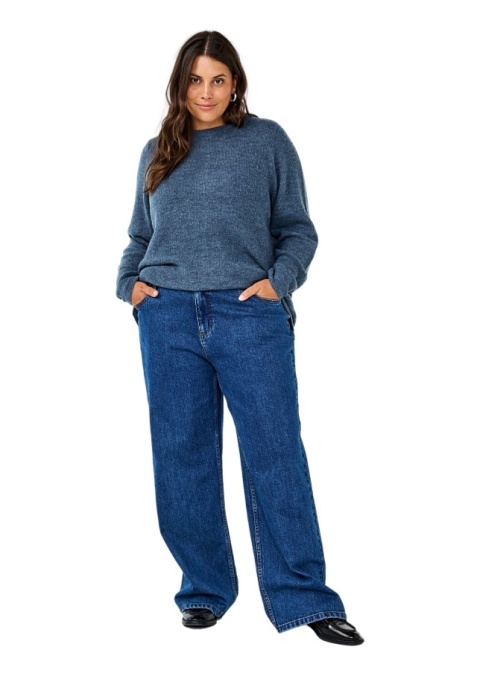 ZIZZI NIEBIESKA BLUZKA DZIANINOWA SWETER 192A