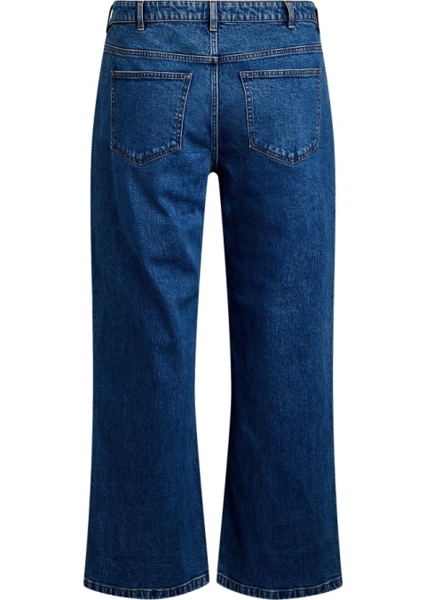 ZIZZI SPODNIE JEANSY NIEBIESKIE PROSTA NOGAWKA WYSOKI STAN 071C