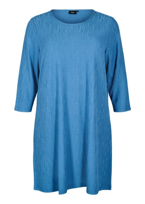 ZIZZI WYGODNA NIEBIESKA SUKIENKA FAKTURA 053F