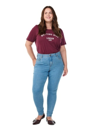 ZIZZI WSPANIAŁE JEANSY SPODNIE BŁĘKITNE SLIM FIT 001A N78