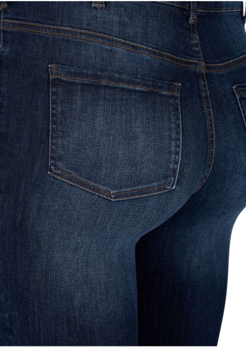 ZIZZI GRANATOWE JEANSY RURKI SUPER SLIM-FIT 100B N78