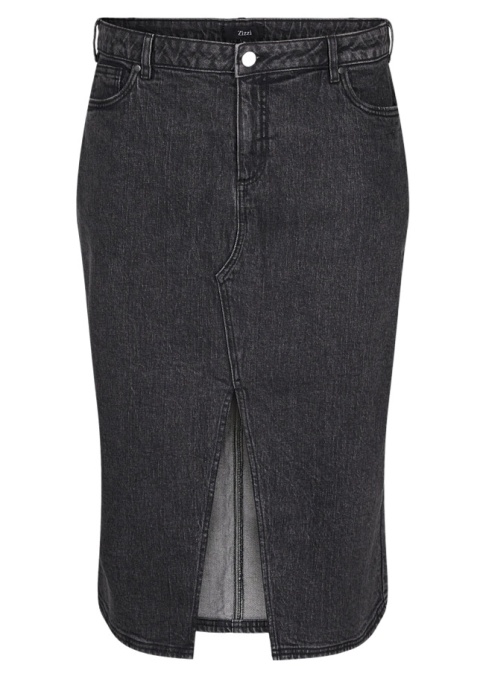 ZIZZI CIEMNOSZARA JEANSOWA SPÓDNICA ROZCIĘCIE 071I