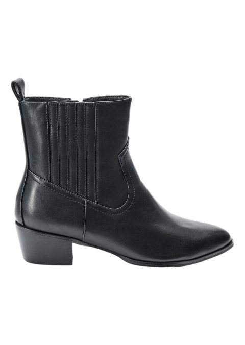 ZIZZI CZARNE SZEROKIE KOZAKI BOTKI Z ODPINANĄ CHOLEWKĄ 080A