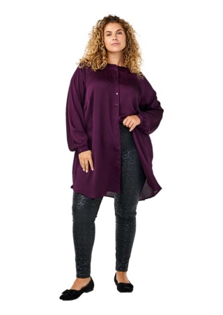 ZIZZI CZARNE SKÓRZANE LEGGINSY WZÓR KORONKA 600A