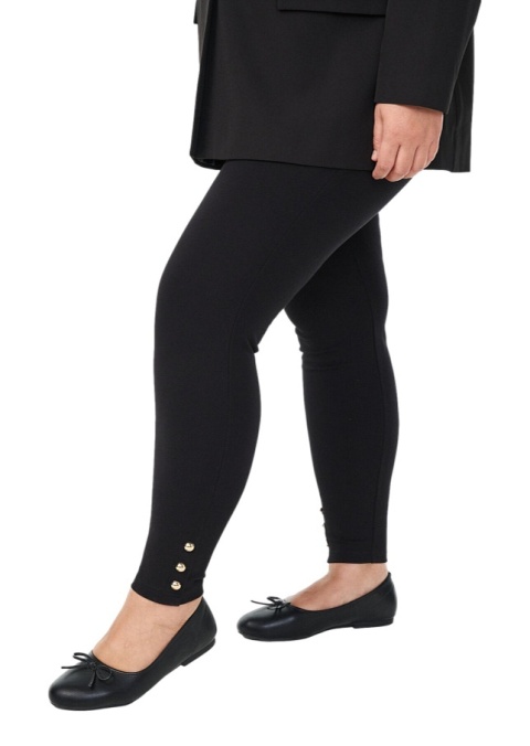 ZIZZI CZARNE KLASYCZNE LEGGINSY DETALE GUZIKI 232D