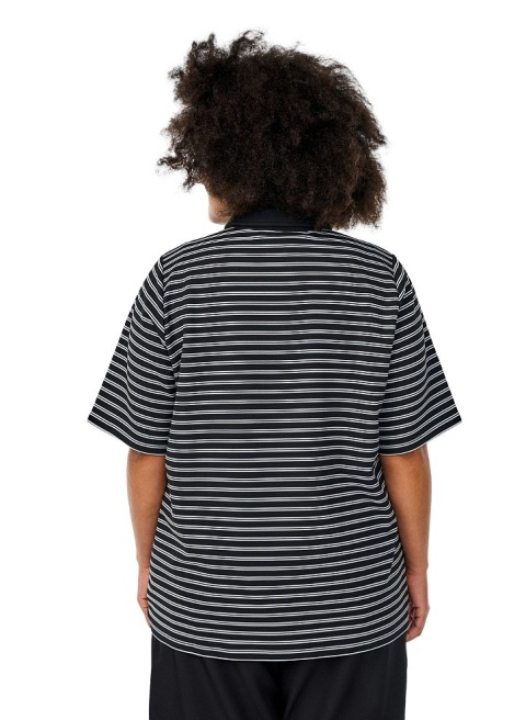 ZIZIZ BLUZKA KOSZULKA POLO CZARNA GUZIKI PASKI 656A