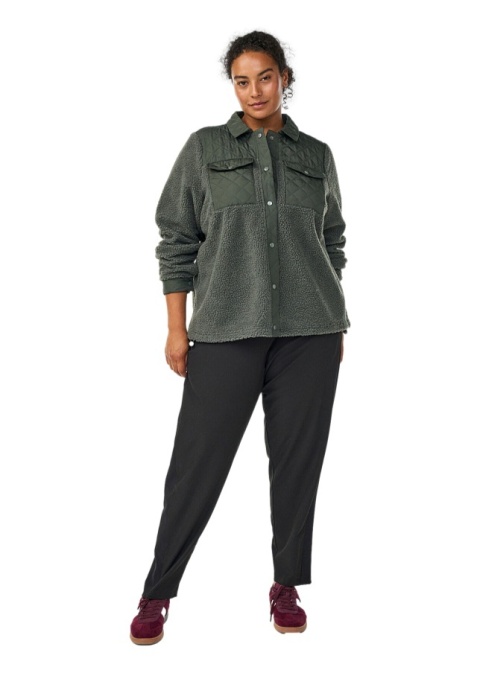 ZIZZI ZIELONA KURTKA POLAROWA PIKOWANE DETALE 012J