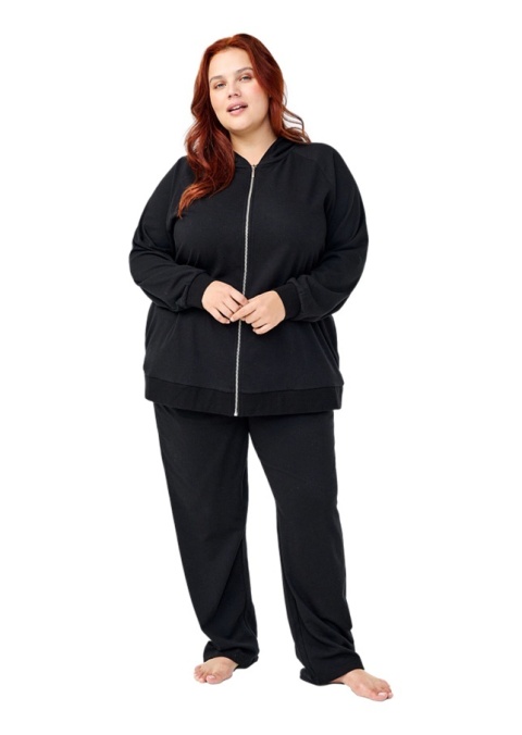 ZIZZI CZARNA BLUZA KARDIGAN ZASUWANA 521F