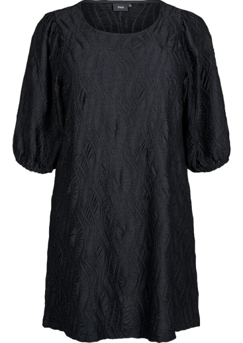 ZIZZI CZARNA SUKIENKA FAKTUROWA BUFKI 217C