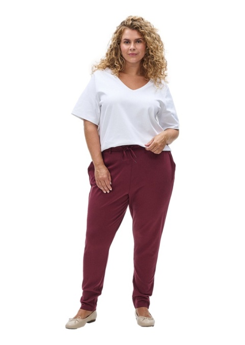 ZIZZI DZIANINOWE CYGARETKI SPODNIE BORDOWE 006A