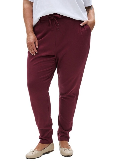 ZIZZI DZIANINOWE CYGARETKI SPODNIE BORDOWE 006A