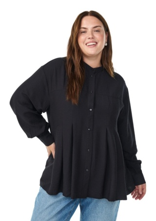 ZIZZI ELEGANCKA CZARNA KOSZULA WISKOZA 672A