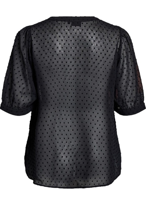 ZIZZI ELEGANCKA CZARNA KOSZULA BLUZKA TEKSTUROWA 697A