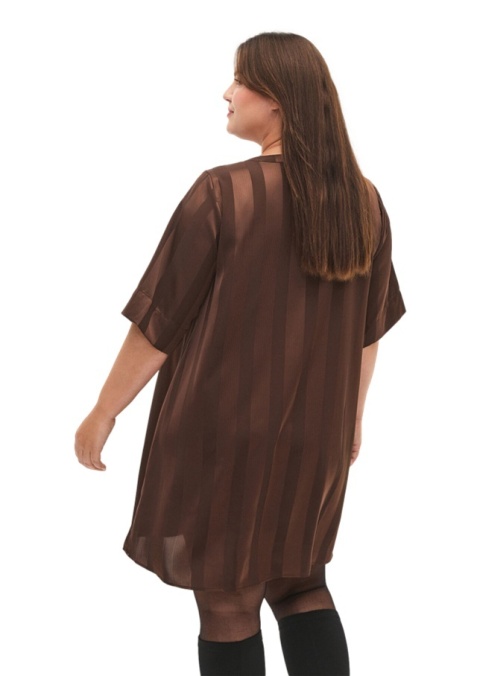 ZIZZI ELEGANCKA BRĄZOWA TUNIKA SUKIENKA PASY 174A