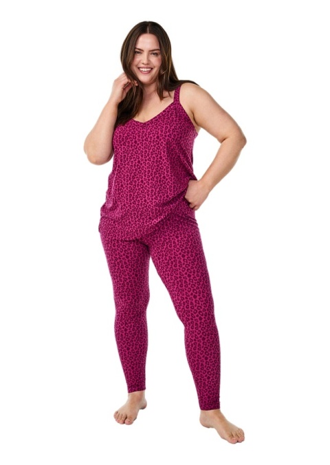 ZIZZI FANTASTYCZNE RÓŻOWE LEGGINSY PANTERKA 090E