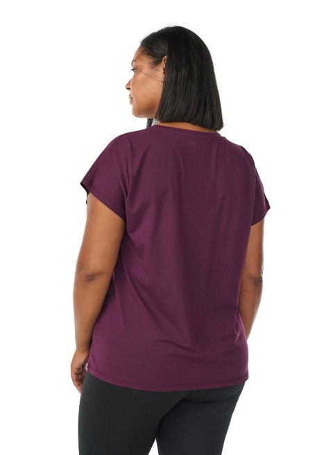 ZIZZI FIOLETOWY WYGODNY SPORTOWY T-SHIRT 054G