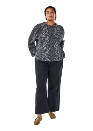 ZIZZI VINTAGE SZARA BLUZKA WZÓR PANTERKA 169A