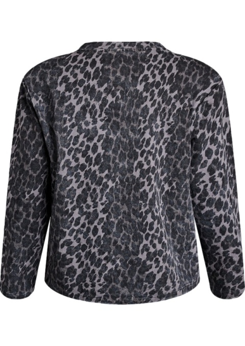 ZIZZI VINTAGE SZARA BLUZKA WZÓR PANTERKA 169A