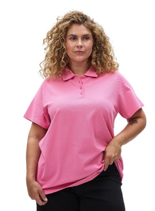 ZIZZI MODNA RÓŻOWA KOSZULKA POLO T-SHIRT 065A