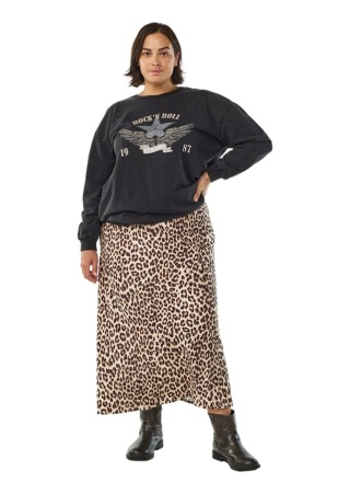 ZIZZI MODNA SZARA BLUZA NADRUK 176A