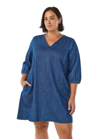 ZIZZI KRÓTKA NIEBIESKA JEANSOWA SUKIENKA BAWEŁNA 115E