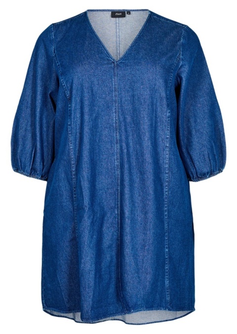 ZIZZI KRÓTKA NIEBIESKA JEANSOWA SUKIENKA BAWEŁNA 115E