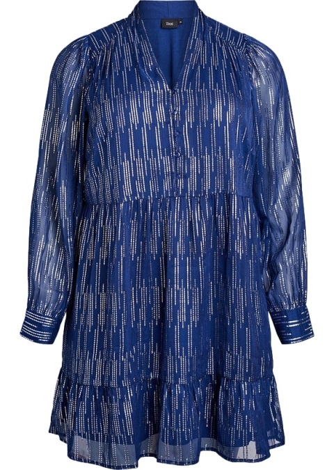 ZIZZI NIEBIESKA SUKIENKA IMPREZOWA BROKAT 206B