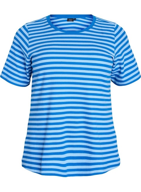 ZIZZI NIEBIESKI T-SHIRT KOSZULKA BAWEŁNA PASKI 622B
