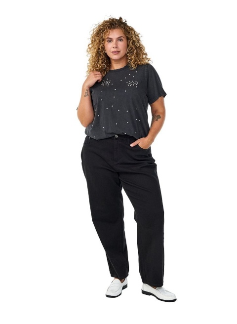 ZIZZI ORYGINALNA KOSZULKA CIEMNOSZARA CEKINY 198C