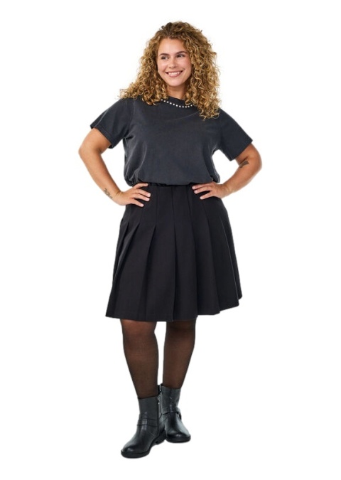 ZIZZI PLISOWANA CZARNA SPÓDNICA 671A