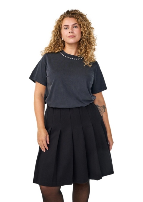 ZIZZI PLISOWANA CZARNA SPÓDNICA 671A