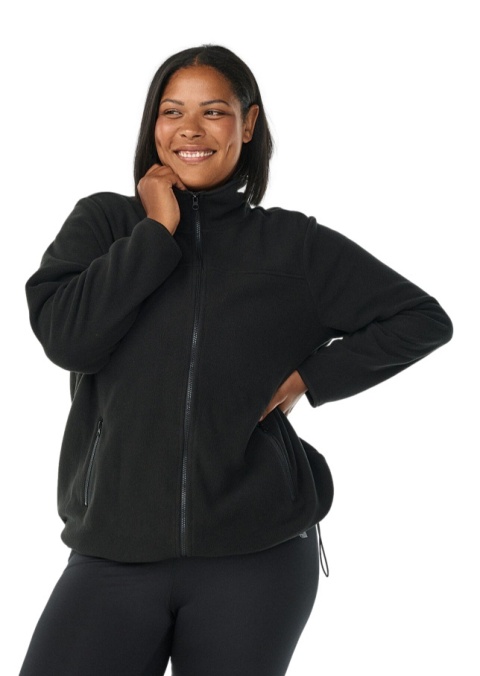 ZIZZI WYGODNA KURTKA POLAR CZARNA 154B