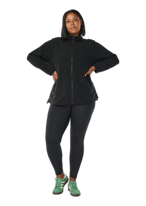 ZIZZI WYGODNA KURTKA POLAR CZARNA 154B